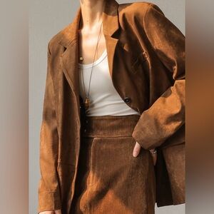 Commense vintage suede effect Brown Women's blazer